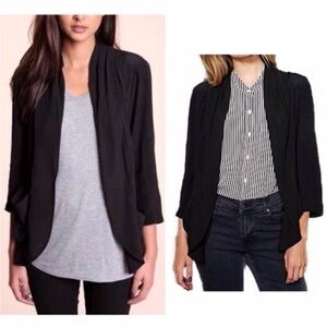Kimchi Blue Stylish Black Open Front Blazer